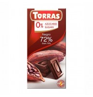 Черный шоколад 72% какао без сахара, без глютена
